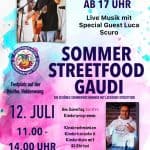 11. Juli Sommer Streetfood Gaudi in Haldenwang, Musik mit Luca scuro